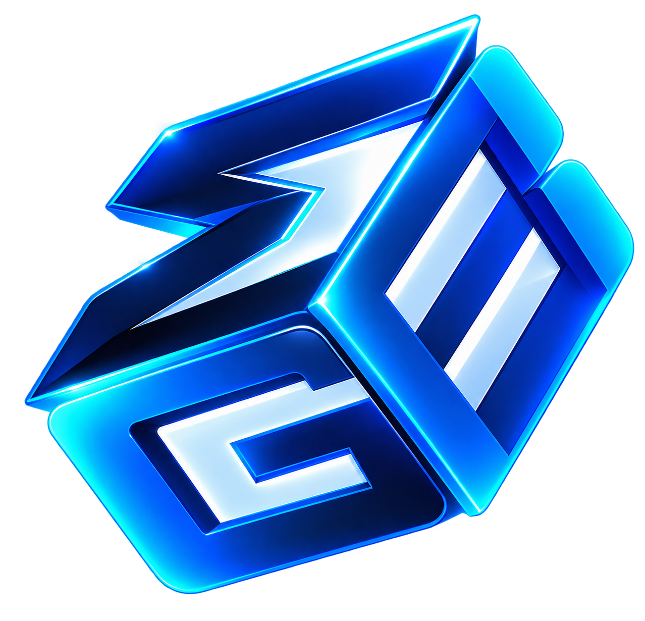 Emblema tridimensional de MGB Soluciones Informáticas