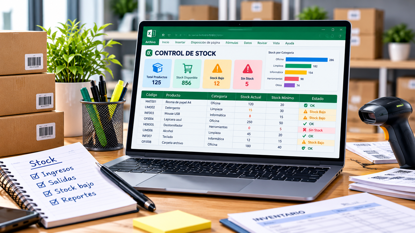 Planillas Excel para control de stock